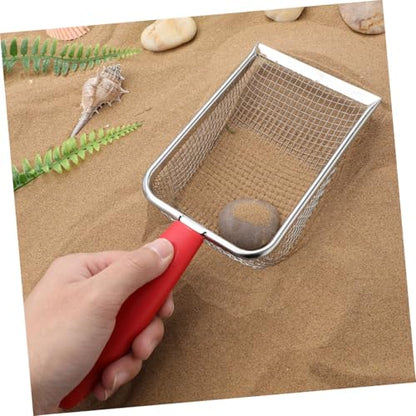 Mipcase Cat Litter Scoop Durable Stainless Steel Poop Scooper for Cat Litter Boxes Mesh Design for Precision Cleaning Corner Reach for and Reptile Habitats
