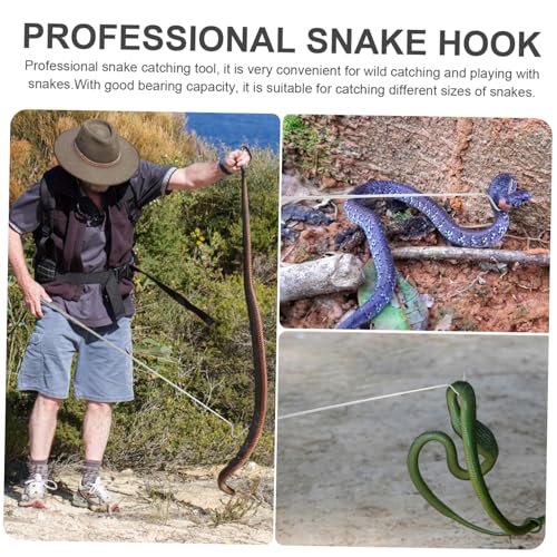 Snake Hook Long Handle Reusable Reptile Catching Hook for Snake Catcher
