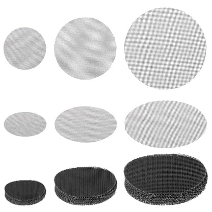 JJUNW 150 Pcs Flower Pot Hole Mesh Pad, 2 3 4 Inch Assorted Sizes Rounds Drainage Hole Mesh Pad, Plant Drainage Screens Gasket for Bonsai Bottom Prevent Soil Leaking