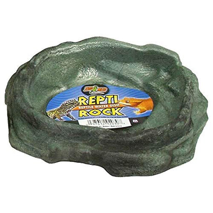 Zoo Med Reptile Rock Water Dish, Medium,Black - size: Medium