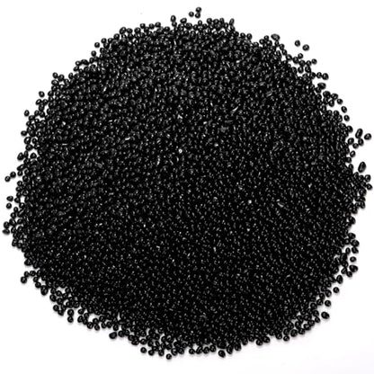 SOUJOY 3 LB Small Aquarium Substrate Gravel Sand, Polished Smooth Fish Tank Gravel, Black Crystal Chip Stone, Natural Decorative Mini Pebbles for Potted Plant, Vase Fillers, Fish Tank Rock