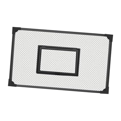 Aquarium Anti Jumping Net with Window Fine Mesh Black Cuttable DIY Tank Cover Protective Screen - size: 90x50cm