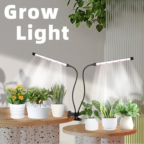 EWPJDK Plant Grow Light 6500K Full Spectrum 84 LED with Clip Grow Lamp 2PCS | Plant Grow Light Lamp for Indoor Plants, Clip-On, Growing Lamp - style: 02