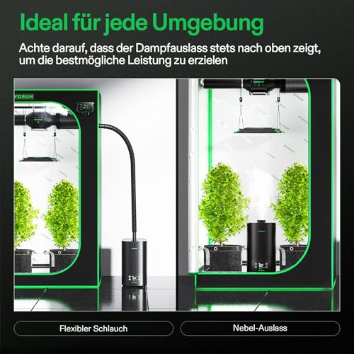 VIVOSUN AeroStream H05 1.32 Gal Smart WiFi Humidifier with Humidity Probe | VPD Control, Smart Auto Humidity Adjustment, 5L Large Capacity, Grow System Compatible, Designed for Growers - size: 5 L