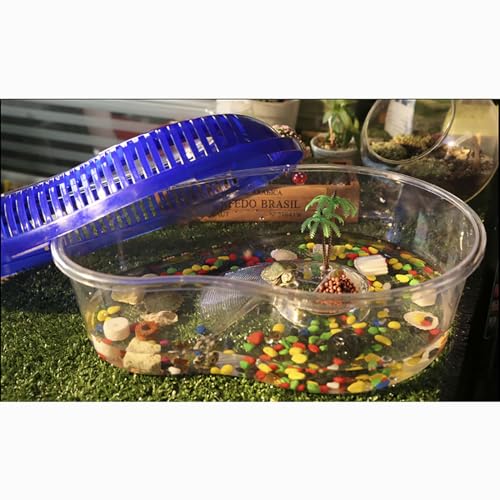 OMEM Portable Reptile House Terrarium Habitat Clear and Breathable (Medium) - size: Medium