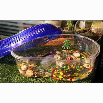 OMEM Portable Reptile House Terrarium Habitat Clear and Breathable (Medium) - size: Medium