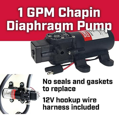 Chapin 97024: 8-Gallon 24V Rechargeable Battery ATV Multi-Purpose Tank Sprayer for Lawn & Garden, Farm & Acreage, Fertilizers, Pesticides, Herbicides, Fits Garden Carts, ATVs and UTVs - size: 8 Gallon, 24V Rechargable
