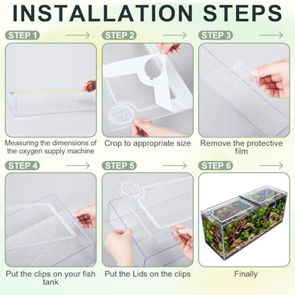 Sieral 2 Pcs Clear Aquarium Polycarbonate Canopy with Anti-Jumping Net | Embedded Network Set, 22.56 x 16.22 x 0.2 Inch, for 75/90/110 Gallon Fish Tank Lids, Center Brace Aquariums, Top Cover Clips - size: 22.56 x 16.22 x 0.2 Inches