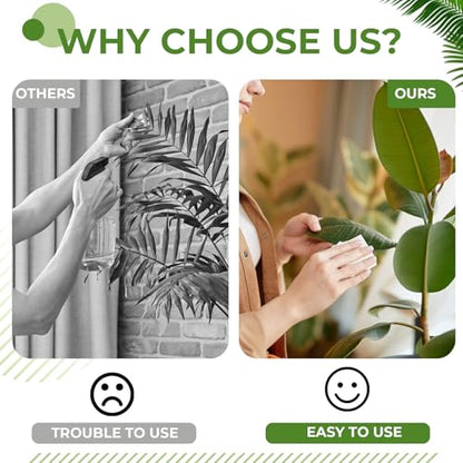 Nuanchu 12 Pack Plants Cleaning Wipes for Indoor Plants, Plant Leaf Cleaner and Shine Wipe, Unscented Thick Photosynthesis Wipes Leaf Cleaner for House Indoor & Outdoor (120ct)
