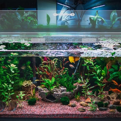 Sieral Aquarium Lids Polycarbonate Canopy 2 Pieces Set 22.95 x 11.5 x 0.12 inch for 33/40/55 Gallon with Center Brace Aquariums Cover Fish Tank Lid with a Hook Knife, Clear - color: Clear, size: 48 x 13 Inch