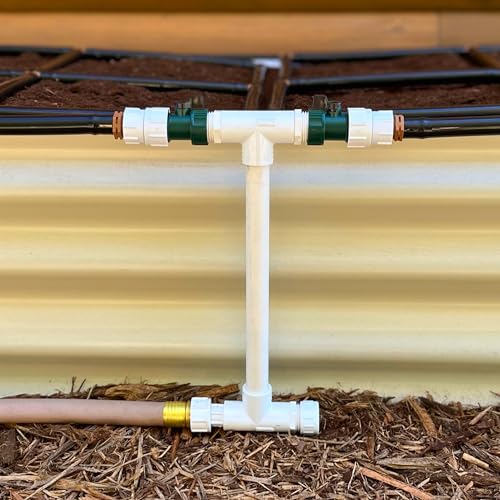 Garden Grid Manifold - 12" Tall, Double Style | Link All of Your Garden Grids So They Water Together | Ideal for Side-By-Side Garden Grid Connections - size: 12", style: Double