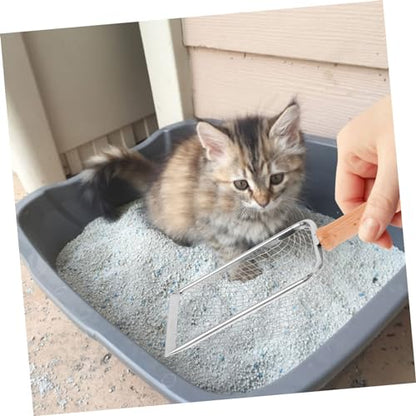Cat Litter Scoop with Handle Ergonomic Non Slip Design for Easy Waste Cleaning Cat Litter Boxes Durable and Easy to Shovel for Cats and Reptiles