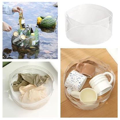 Light Weights Bucket Water Container Portable Clear Folding Bucket Basins for Outdoor Garden Camping Fishing Washing, Large