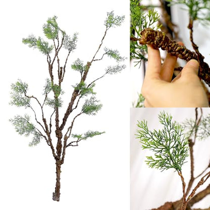 39.3in Bendable Artificial Pine Tree Branch Cedar Stems Reptile Yules Decor | Faux Tree Trunk Twigs Plants Garland With Greenery Picks For Christmas Wall Hanging Climb Outdoor Jungle Halloween Decoration