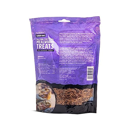 Fluker’s Grub Bag All Natural Calcium Fortified Mealworm Treats, Packed with Protein, Rich in Nutrients, A Reptile Favorite, 3 oz
