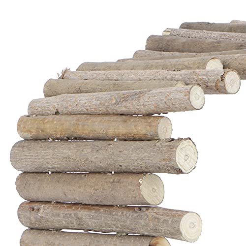 Yosoo Health Gear Hamster Wooden Fence Rat Ladder Bridge Toy Wood Hideout for Small Animals Bridge Reptils Pig Ladder Rat Chew Toys Reptile Play Climb (60CM Fence)