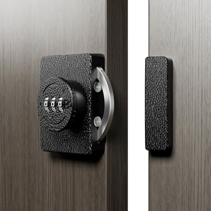 Keyless Cabinet Lock 3-Digit Combination for Swinging/Sliding Door Drawer Cupboard Locker Closet Wooden Box Hook-Locking (Black, 180 Degree) - color: Black