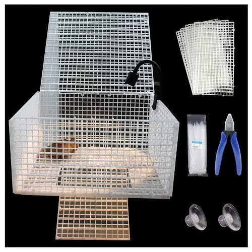 12 PCS DIY Turtle Basking Platform Tools and Accessories for Creative Layouts –Ideal Turtle Tank Accessories (White, Small)