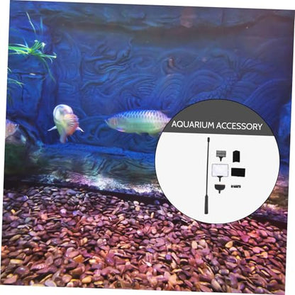 Totority 1set Multipurpose Aquarium Cleaning Fish Tank Brush Gravel Rake Removing Net for Fish Tank Maintenance Non-Scratch Design for Aquatic Environments
