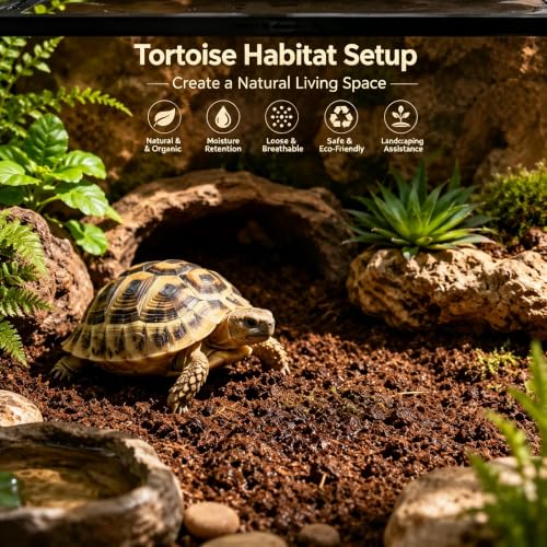 2PCS Reptile Soil Substrate, Bioactive Terrarium Soil & Moisture Retaining Substrate for Snake Bedding, Tortoise, Hermit Crab, Tarantulas, Lizards – Reptile Tank Bedding