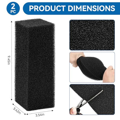 Aquarium Bio Sponge Fitler Media, Replacement Foam Insert Aquarium Filter Foam Sponges Fit For Fish Tanks, Ponds Filter, Sump, Canister, Power Filter - Fit For Ac 110 / 500 Filters, 30 PPI(2 PCS)