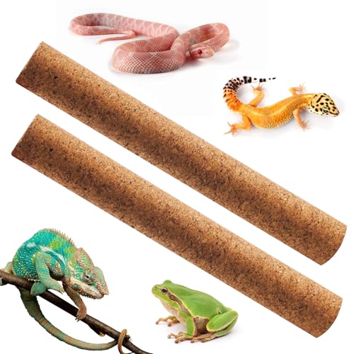 Reptiles Use Cork Branches Climb Branches,Natural Climbing Pet Cork Stick Natural Tree Frog Cork Wood Stick Branch for Reptiles Climbing Branches Frogs, Snakes, Lizards, Bearded Dragons - size: 11.81"D x 1.65"W x 1.65"H