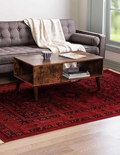 Unique Loom Tekke Collection Area Rug - Sheibani (2' 2" x 3' 1" Rectangle, Red/ Black) - size: 2' x 3'1" (Rectangular)