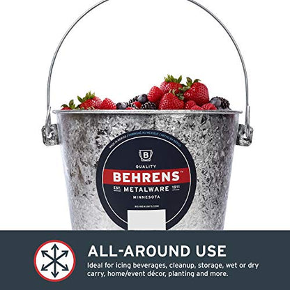 Behrens Hot-Dipped Galvanized Steel Utility Pail, 22-Quart - size: 22-Quart, style: Hot Dipped