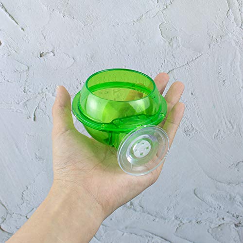 AUEAR, 2 Pack Reptiles Suction Cup Feeder Chameleon Feeding Food Cricket Bowl Water Dish Gecko Ledge Supplies Accessories for Lizard Bearded Dragon