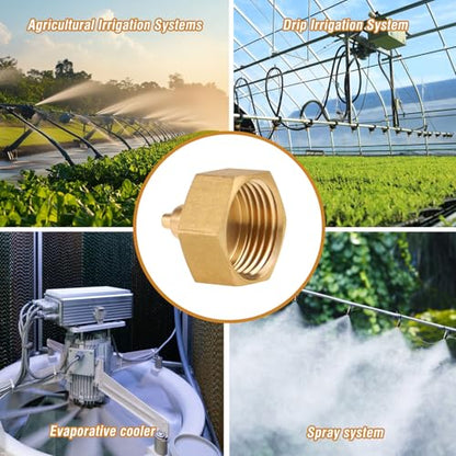 Garden Hose to 1/4 Tubing Adapter for Drip Irrigation/Spray System | for Patio Misting,GHT 3/4 to 1/4 Water Line Adapter,Solid Brass,Standard Thread,Leakproof,Easy to Install,Tight Seal,3 Packs