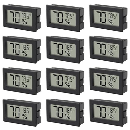 12 Pack Mini Hygrometer Indoor Humidity Meter Hygrometer Thermometers Humidity Meters Gauge Hygrometer Mini Digital Thermometer Hygrometer with Fahrenheit (℉) for Humidors, Greenhouse, Garden - color: 12PCS