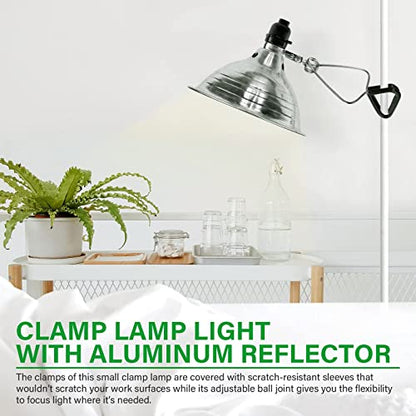 Simple Deluxe Clamp Lamp Light Socket with 8.5 Inch Aluminum Reflector, Suit for Max 150 Watt Lamp (No Bulb Included) with 18/2-Gauge 6 Feet Cord, 1-Pack - size: 8.5 Inch (150 Watts), style: 1-Pack