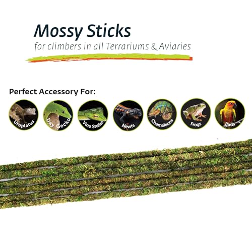 Galápagos (05320) Mossy Terrarium Sticks 18" (Pack of 6) - size: 18"