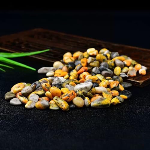 Erliway 7-9mm Bumblebee Jasper Healing Crystal Chips for Crafts, 100g | Natural Crushed Crystal Stones Tumbled Chips for Vase Filler Aquarium Gravel, Meditation Chakra Balancing, Candle DIY Making - color: Bumblebee Jasper