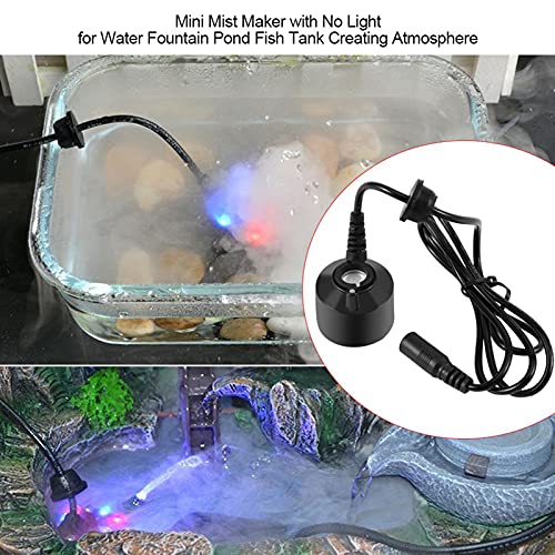 Mini Mist Maker Fogger Water Fountain Pond Fog Machine Atomizer, Indoor Fountain Mister Foggers, for Water Feature, Halloween, Christmas and Other Holiday Decorations(No Light)