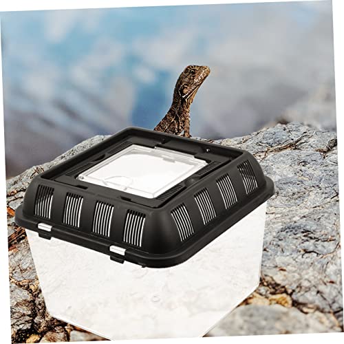 FOMIYES Portable Breeding Box for Lizards Spiders Reptile Feeder Transport Box Breathing Pet Supply Accessories