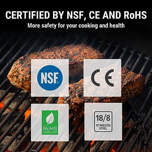 TempPro TempSwift Digital Meat Thermometer for Cooking | Instant Read Thermometer with Backlight, Kitchen Food Thermometer for Grill Smoker BBQ Oil Fry Candy (Previously ThermoPro) - color: Bright red