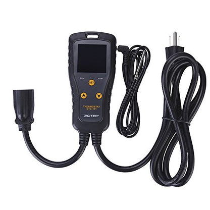 DIGITEN 110V 15A Temperature Controller DTC151 Plug in Thermostat Outlet Digital Temperature Controller for Heat Mat Reptile Greenhouse Aquarium, Heating/Cooling Mode