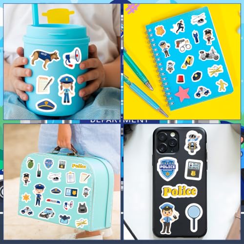 312 Pcs Police Stickers, Cute Cop Sticker Self-Adhesive Police Themed Stickers for Scrapbooks Envelopes Cards Gifts Crafts Party Favors Class Rewards - style: Police