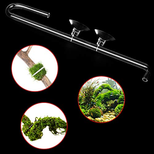 FEBSNOW Aquarium Suction Cups with Ties, Fish Tank Plant Holders | 10 Pack Clear Suction Cups, 30 Pcs Adjustable Cable Ties, for Aquarium Fish Tank Plants Moss Shrimp Nest, Strong Grip Hold