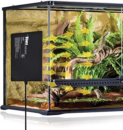 iPower 8"x12" Reptile Under Tank Heating Pad Heat Mat Terrarium Heater Warmer, Digital Thermometer and Hygrometer with Temperature and Humidity Probe for Amphibian Pet and Small Animals - size: 8 X 12 Inch, style: Pad + Thermo & Hygrometer