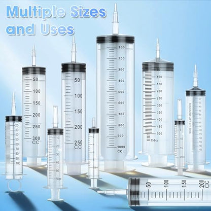 100ml Large Syringe for Thick Liquids, Individually Wrapped, 5 Pack | Plastic Syringe Without Needle for Scientific Labs, Measuring, Refilling - style: 100cc