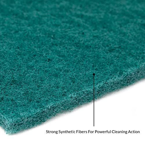 50-Pack Heavy Duty Green Scouring Pads 4x6 Inch | Reusable Non-Scratch Scrub Pads for Kitchen, Dishes, Pots, Pans, Grills & Household Cleaning | Multipurpose Scrubbers for Tough Stains - size: 4 X 6 50 Pack