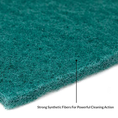 50-Pack Heavy Duty Green Scouring Pads 4x6 Inch | Reusable Non-Scratch Scrub Pads for Kitchen, Dishes, Pots, Pans, Grills & Household Cleaning | Multipurpose Scrubbers for Tough Stains - size: 4 X 6 50 Pack