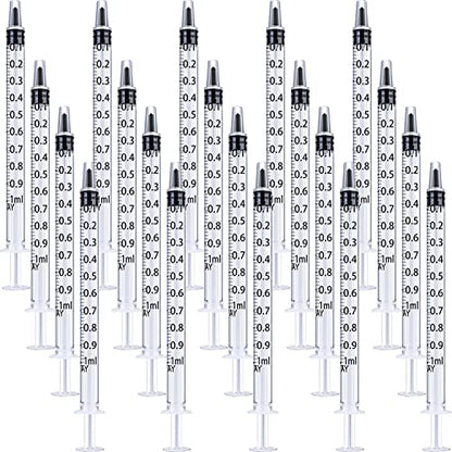 Frienda 20 Packs Syringes Without Needles,1 Ml | Large Plastic Measuring Tools for Food, Horse Care, Lab Dispensing, Graduated Markings, Reusable Multipurpose Applicators - size: 1 ml