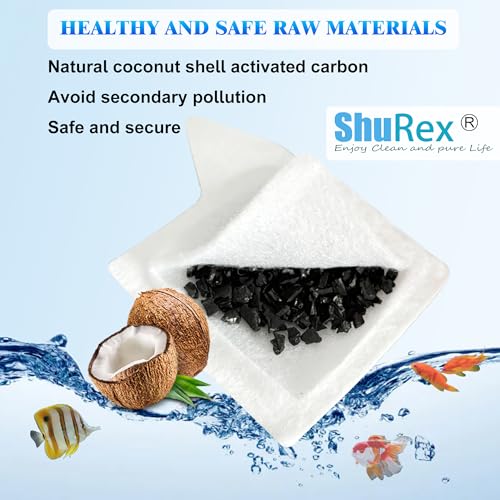 12Pcs XS Filter Cartridge for Tetra Whisper Extra Small Tanks Filter | XS Activated Carbon Refilled Filter Cartridge for Aquarium Kits Less 3 Gallons, Natural Coconut Shell Activated Carbon, White