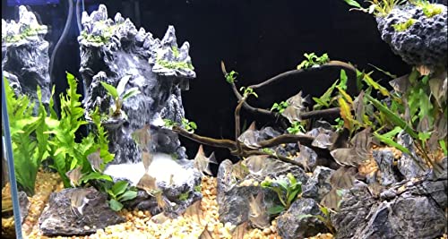 Underwater Sand Waterfall Aquarium Mountain View Decoration Large Ornament Landscape (Large) - style: Large