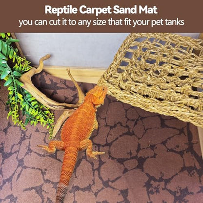 BNOSDM 2 PCS Reptile Carpet Mat Terrarium Liner Bedding Reptile Cage Mat Supplies for Tortoise Lizard Leopard Gecko Snake Chameleon 23.6’’ x 15.7’’ - size: M（2PCS）：23.6 x 15.7 IN