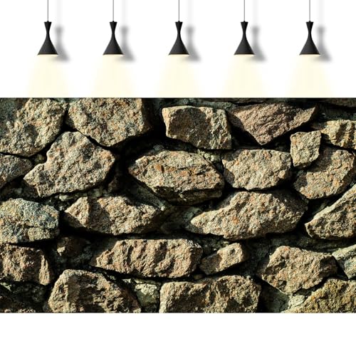 Stone Aquarium Background Natural Rock Fish Tank Background Rocky Glass Terrarium Background Stone Rock Reptile Habitat Background Poster Stone Wall with Sunray Aquarium Background 24x12in - color: Coper Brown, size: 24(W)x12(H)inches/ 60(W)*30cm(H)