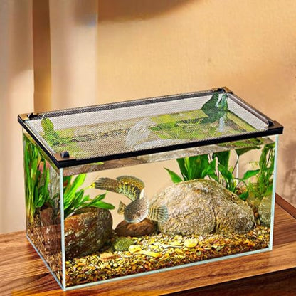 Fish Tank Lid Cover Replacement – DIY Magnetic Aquarium Net Cover (30x20cm) – Mesh Screen Netting for Reptile & Jumping Fish Prevention – Secure Fit for Aquarium, Terrarium(40 x 25cm) - size: 40 x 25cm